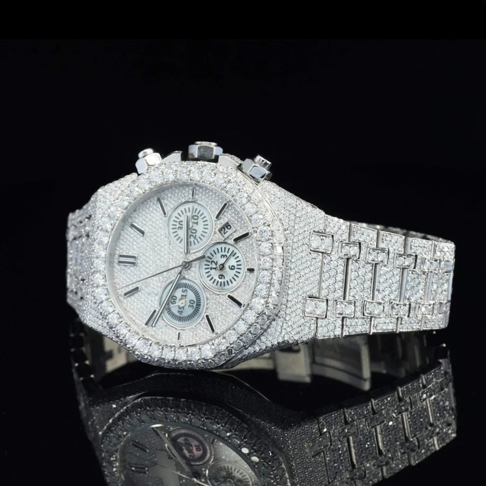 Chronograph Multi Dial Custom Hip Hop Moissanite VVS Watch