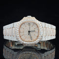 Stainless Steel Wrist VVS Moissanite Diamond Watch