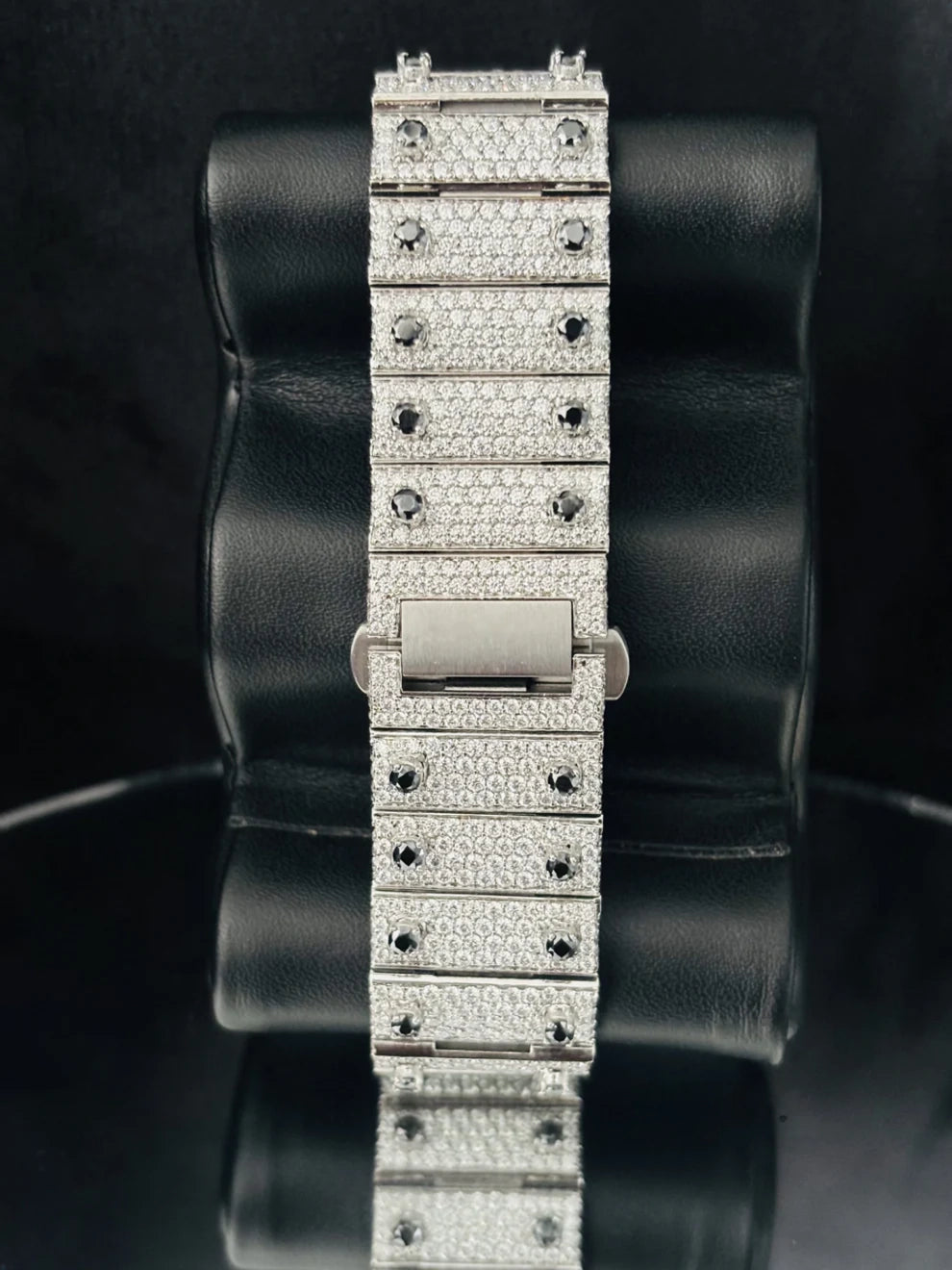 Roman Dial Fully Studded Moissanite Diamond Watch
