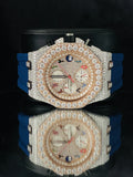 Rose Gold Plated Colorful Arabic Number Moissanite Watch
