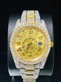 Sky Dweller Dual Tone Bust Down Moissanite Watch