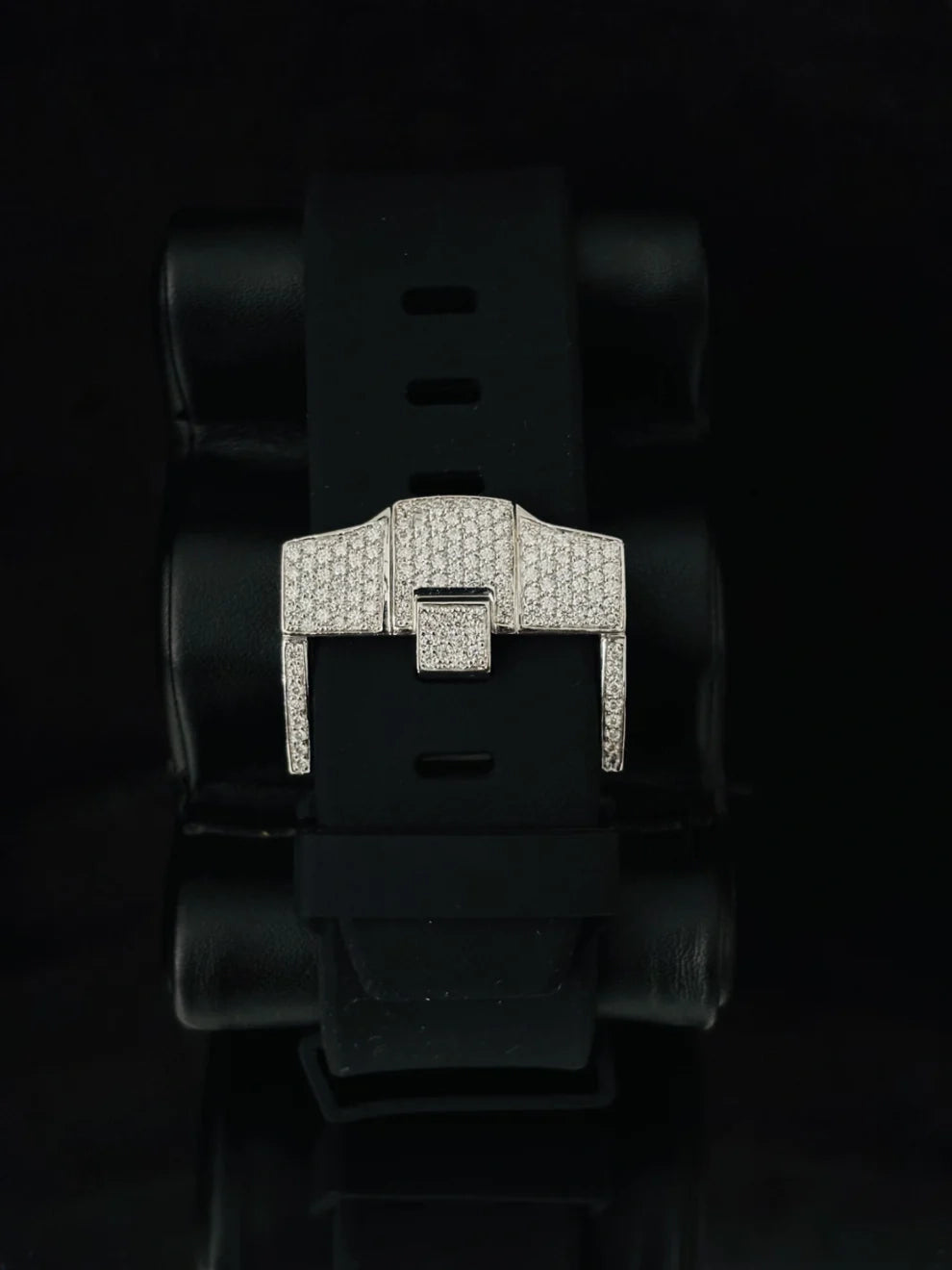 Tapisserie Pattern Chronograph Wrist Moissanite Diamond Watch