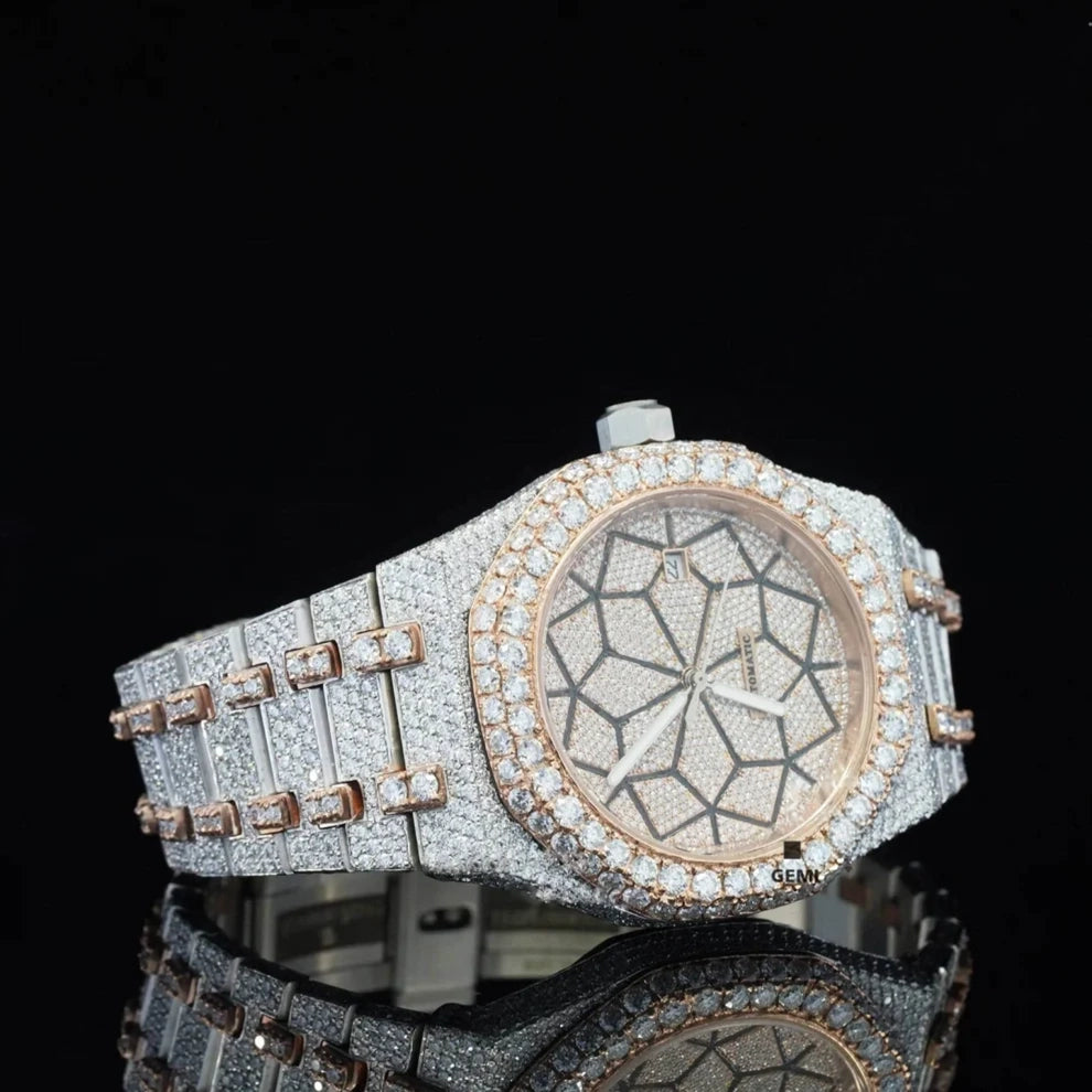 Men's New Trendy Style VVS Moissanite Diamond Watch