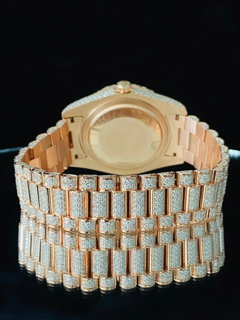 41MM Roman Dial Fully Iced Out Custom VVS Moissanite Watch