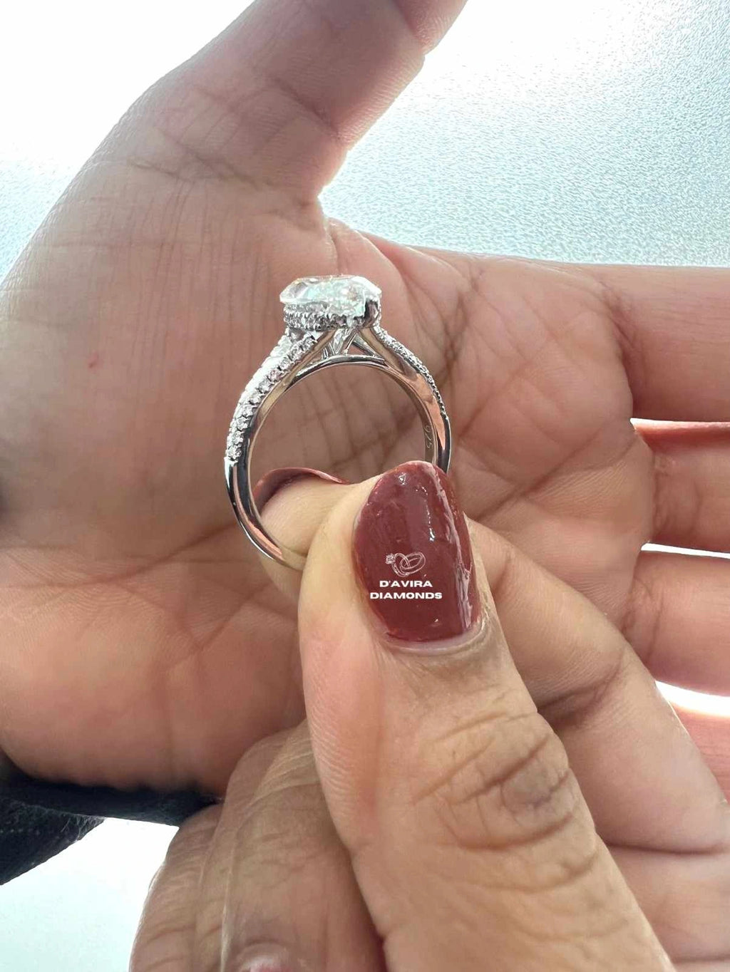 Marquise Cut Solitaire Twisted Wedding Diamond Ring