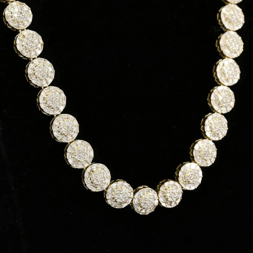 side view of the Hip hop style gold plated and diamond jewelry chain trend