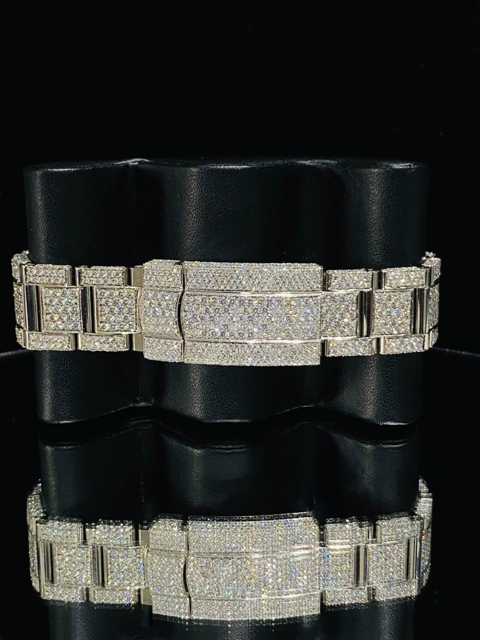 Colorful Arabic Number Full Ice Out Moissanite Watch