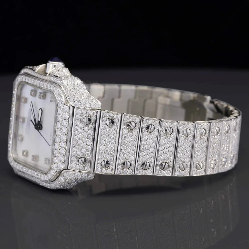 Men's VVS Moissanite Hip Hop Fully Iced Out Luxury Watch