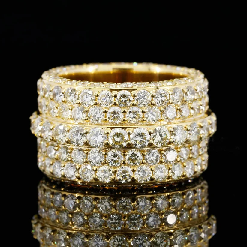 5-row diamond eternity ring in rose gold