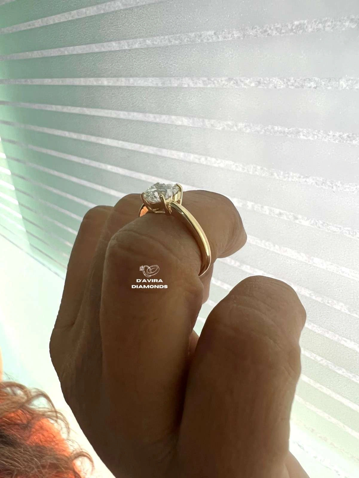 Fancy Cat Cut Lab Diamond Ring For Kids