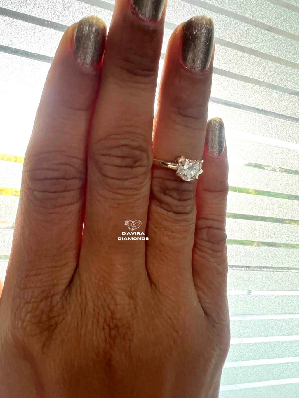 Fancy Cat Cut Lab Diamond Ring For Kids