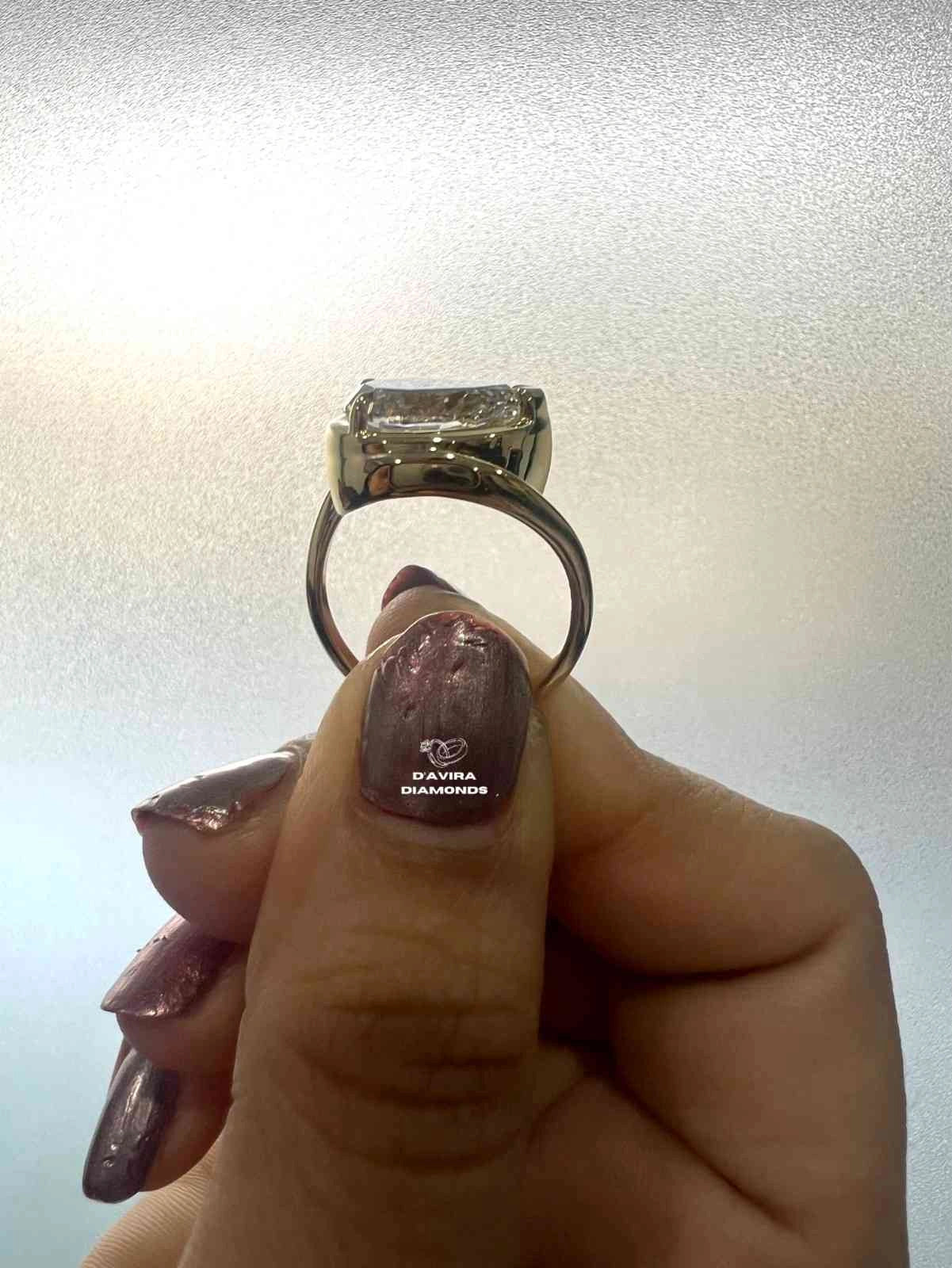 Pear Cut Bypass Shank Lab Diamond Luxury Ring