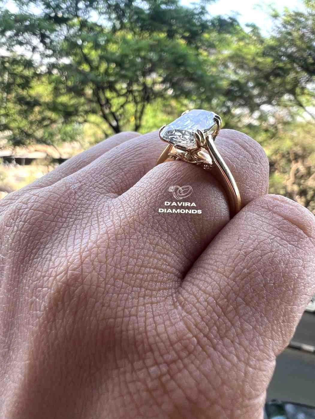 Cushion lab grown diamond engagement rings in solitaire style jewelry gifts for Her