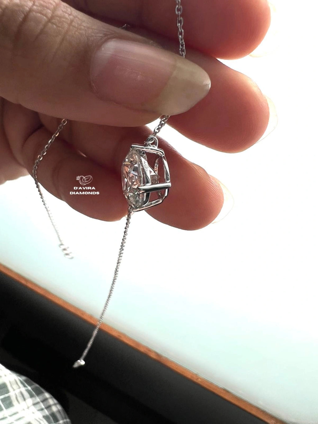 Round Lab Grown Diamond Solitaire Pendant