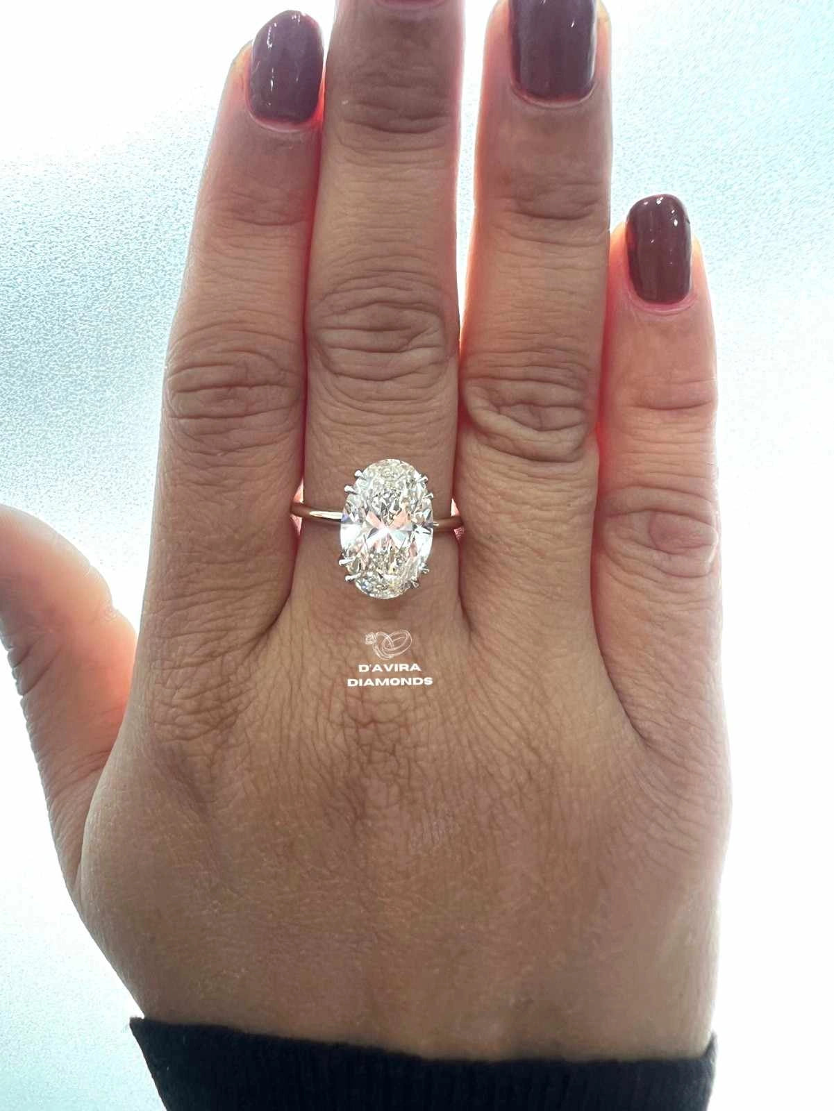 Oval Cut lab Diamond Solitaire Bridal Ring