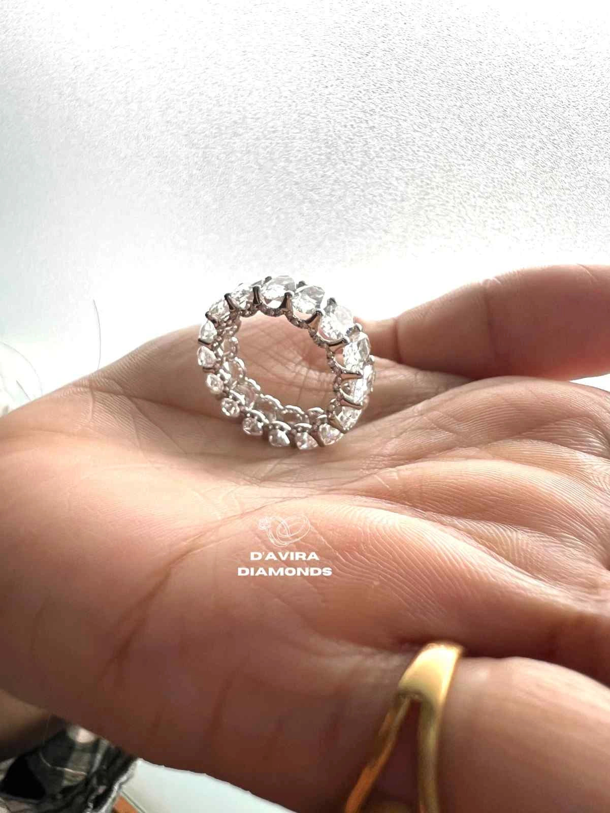 Oval Cut Lab Diamond Full Eternity Wedding Band