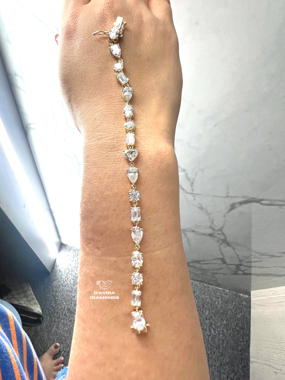 Multi shape Lab Grown Diamond Tennis Bracelet For Wife