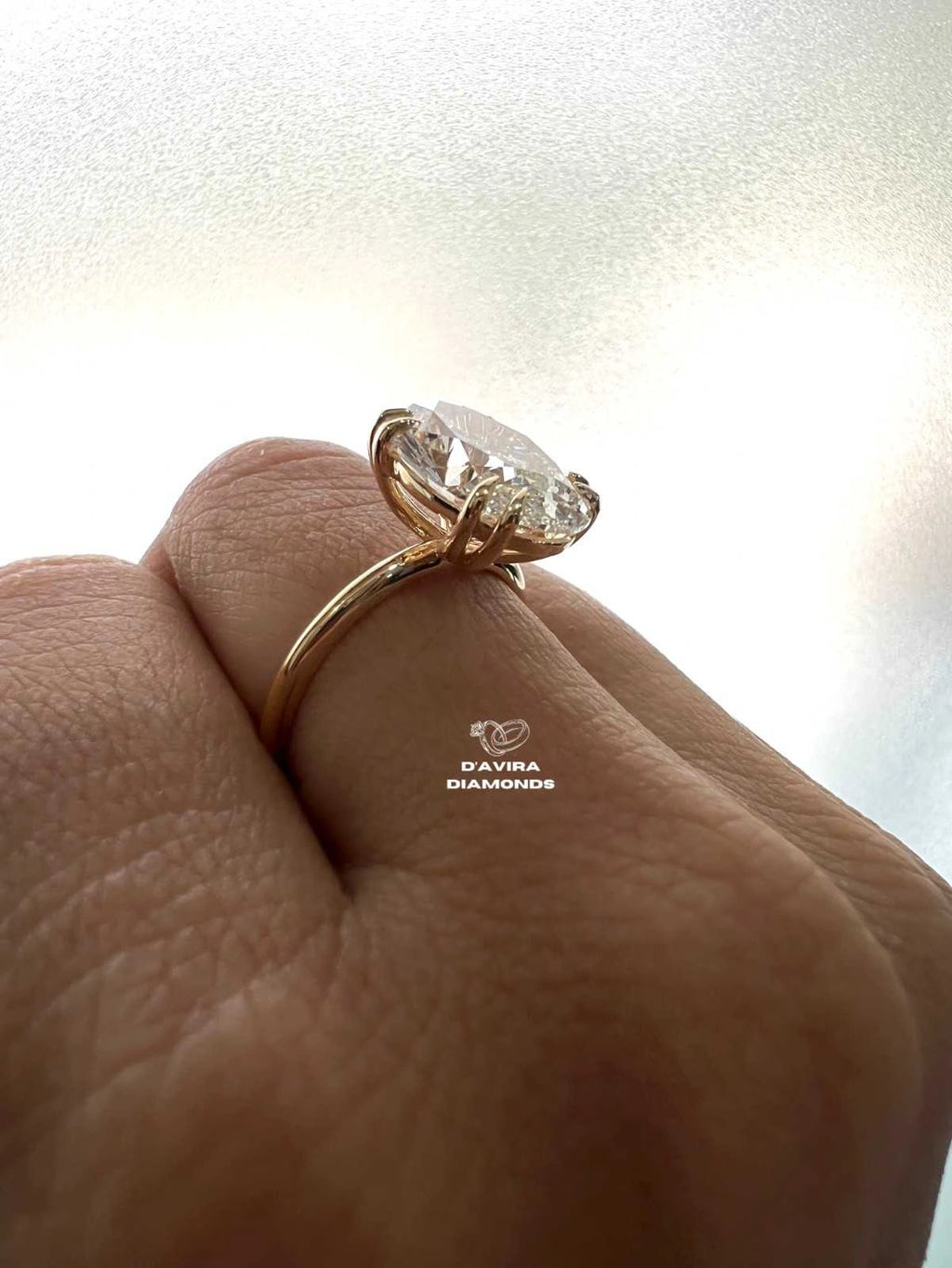 Oval Cut lab Diamond Solitaire Bridal Ring