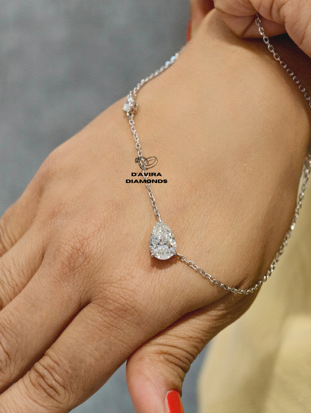 Pear Cut Lab Diamond Solitaire Pendant