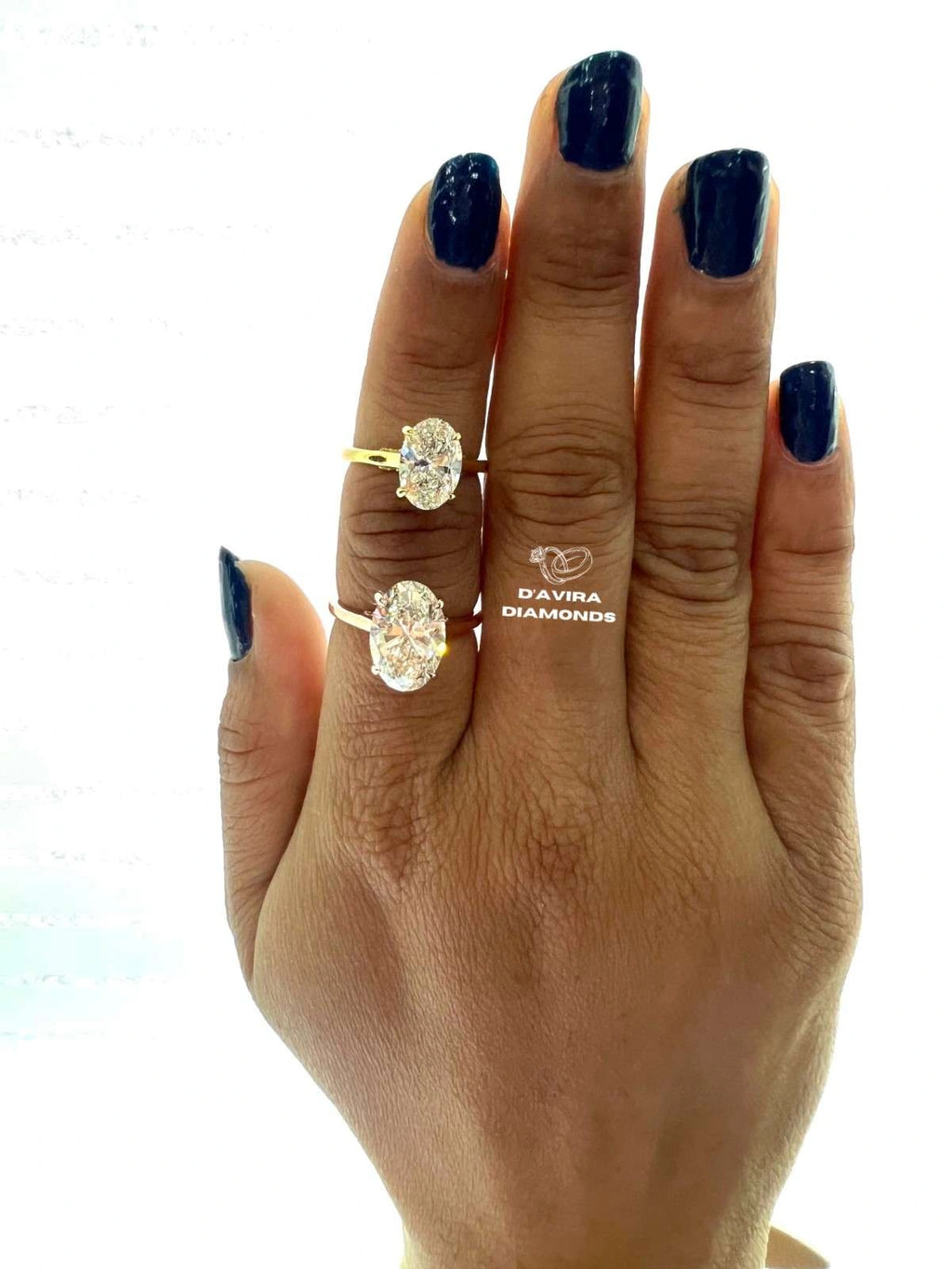 Oval Cut Lab Diamond Hidden Halo Engagement Ring
