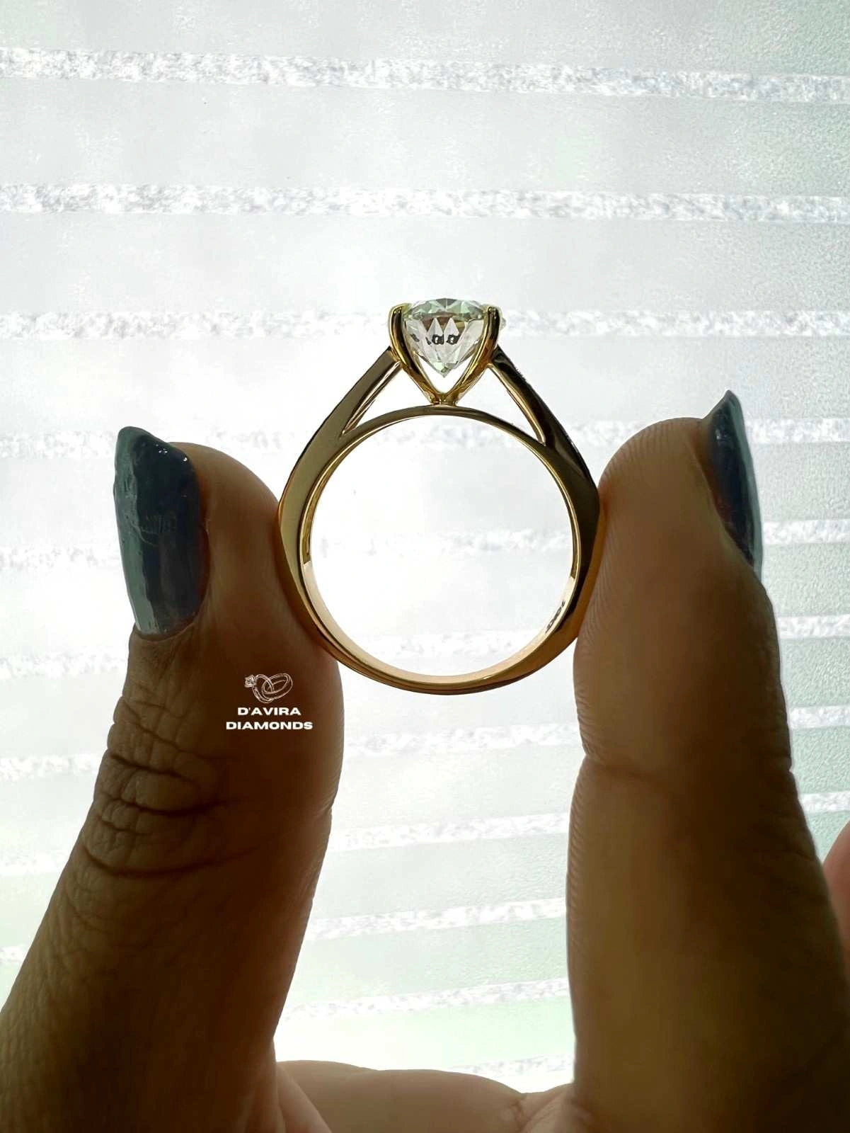Oval Cut Split Shank Anniversary Ring For Her