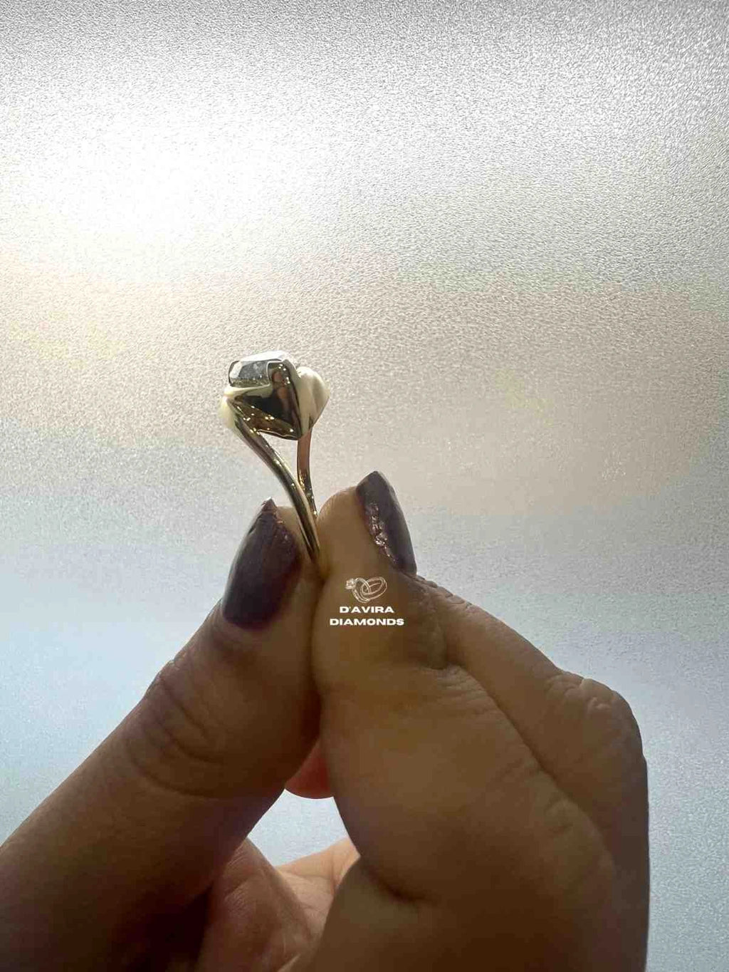 Pear Cut Bypass Shank Lab Diamond Luxury Ring