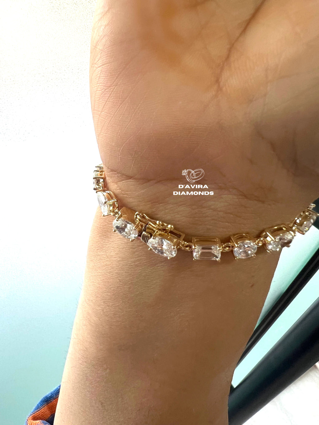 Multi shape Lab Grown Diamond Tennis Bracelet For Wife