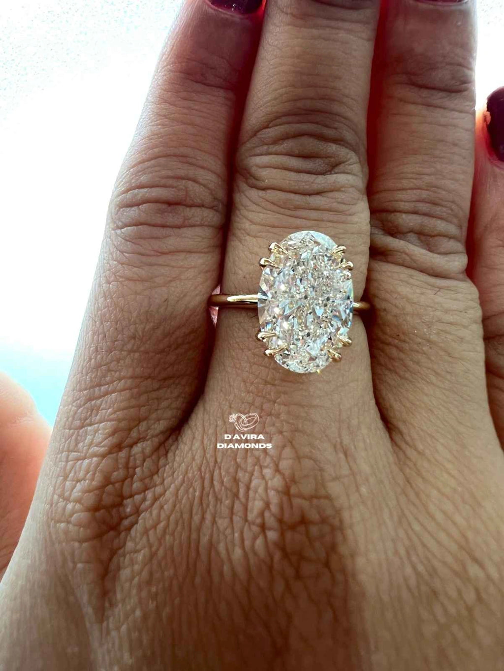 Oval Cut lab Diamond Solitaire Bridal Ring