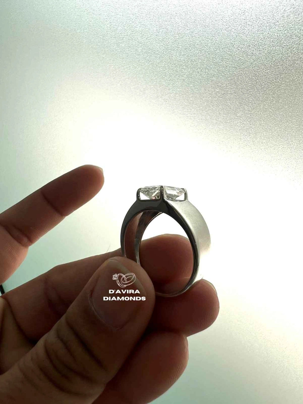 Solitaire Radiant Cut Engagement Ring For Men