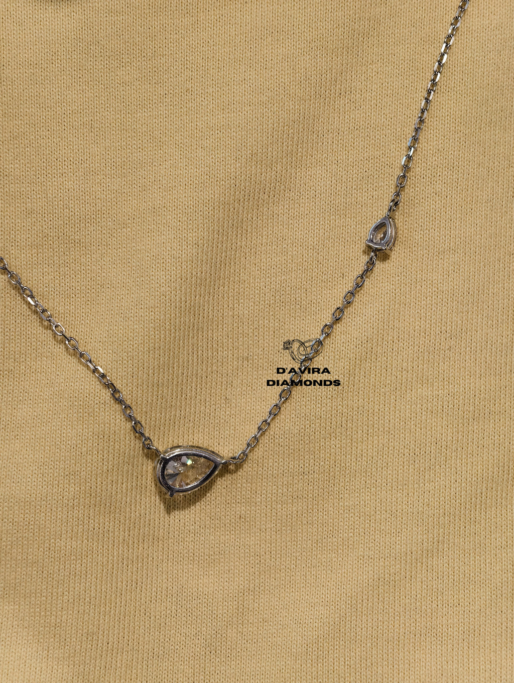 Pear Cut Lab Diamond Solitaire Pendant
