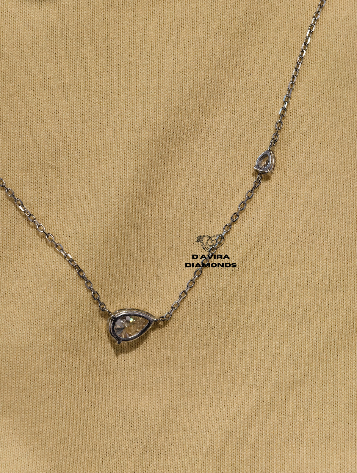 Pear Cut Lab Diamond Solitaire Pendant