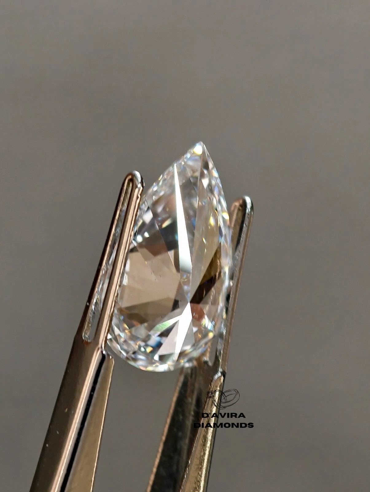 VVS1 D Color Pear Cut Lab Grown Loose Diamond