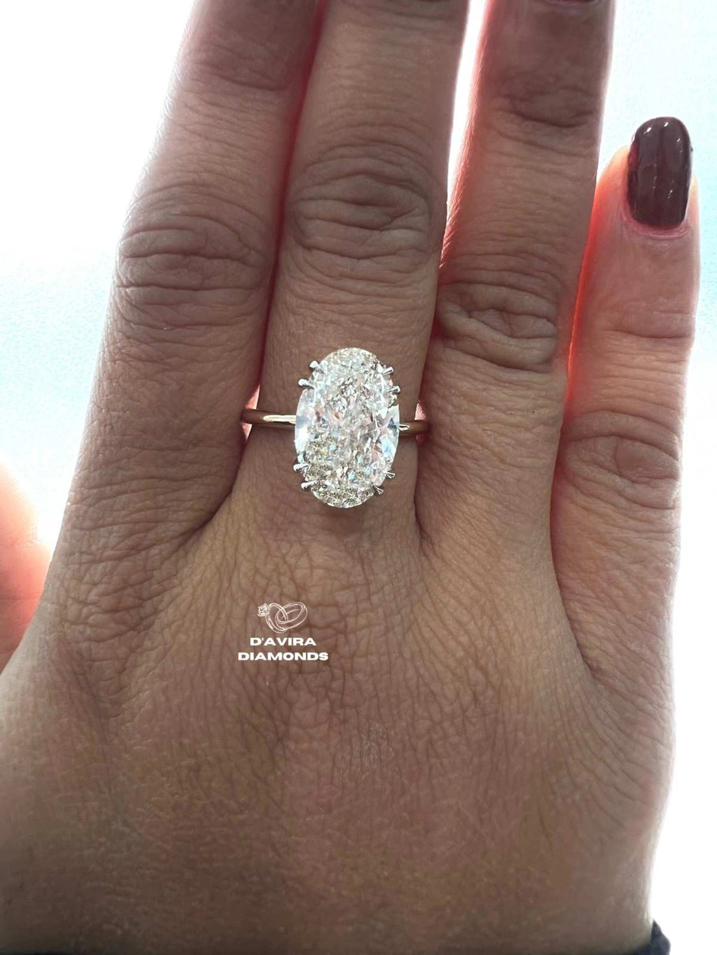 Oval Cut lab Diamond Solitaire Bridal Ring