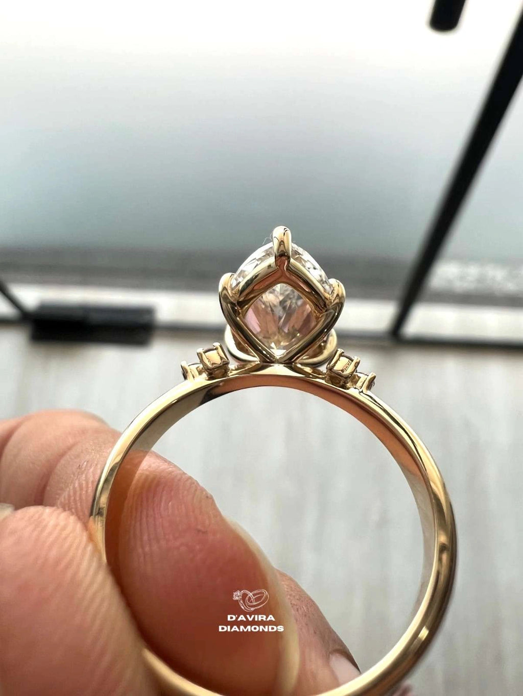 Marquise Cut Cluster Diamond Wedding Ring