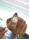 Hidden Halo Emerald Cut Lab Diamond Ring