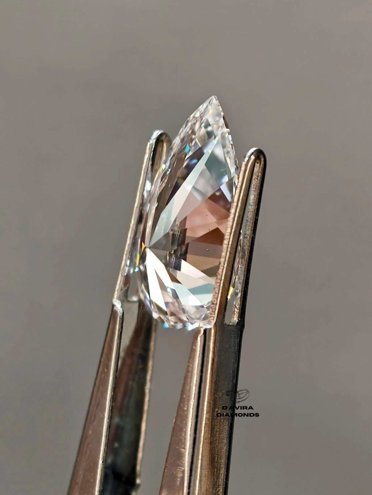VVS1 D Color Pear Cut Lab Grown Loose Diamond