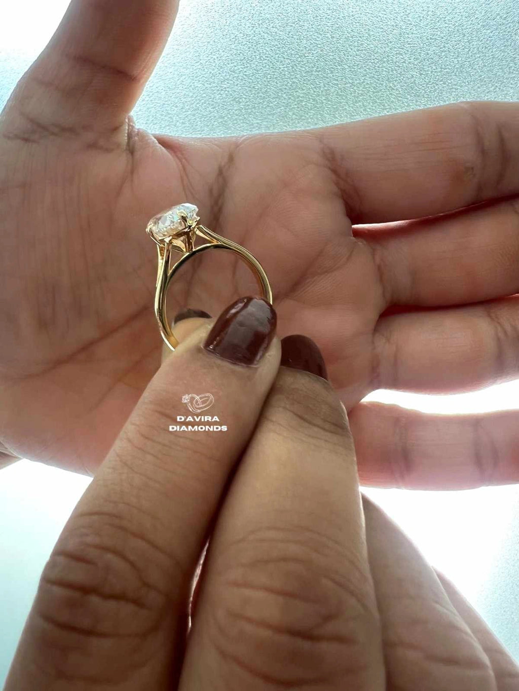 Elongated Cushion Cut Engagement Ring in Lab Grown Diamond with Split Shank Setting