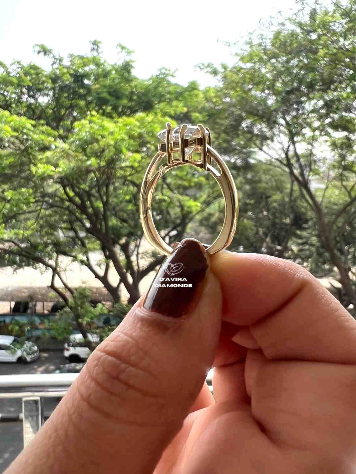 Trillion Cut Lab Created Diamond Rings Anniversary Best Jewelry for Gifts