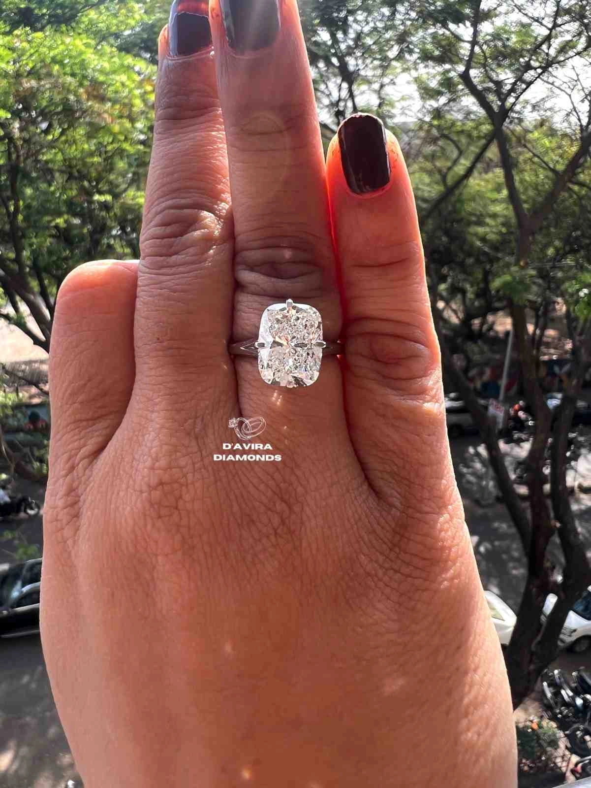 lab grown cushion cut diamond engagement rings Jewelry Gift for Women