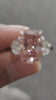 video of three stone cushion cut lab grown diamond ring 