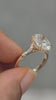 video of Oval Cut Hidden Halo Set Diamond Ring