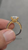 video of cushion cut lab grown diamond engagement ring
