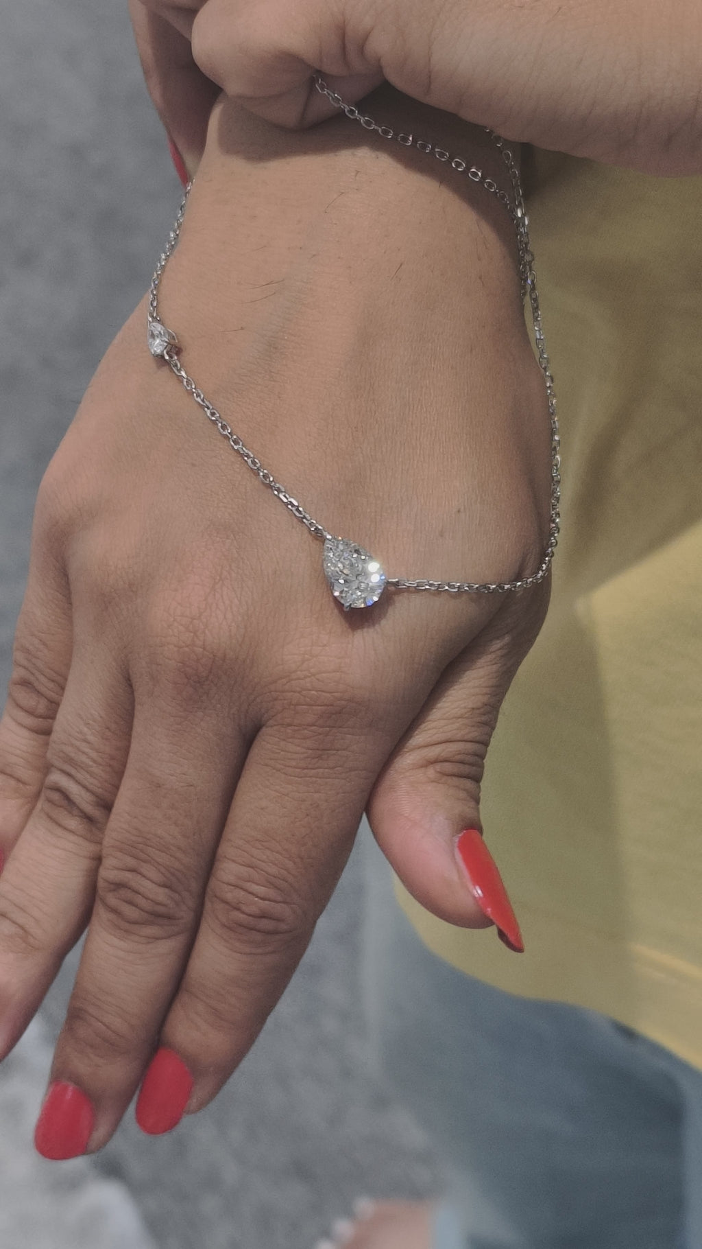 Pear Cut Lab Diamond Solitaire Pendant