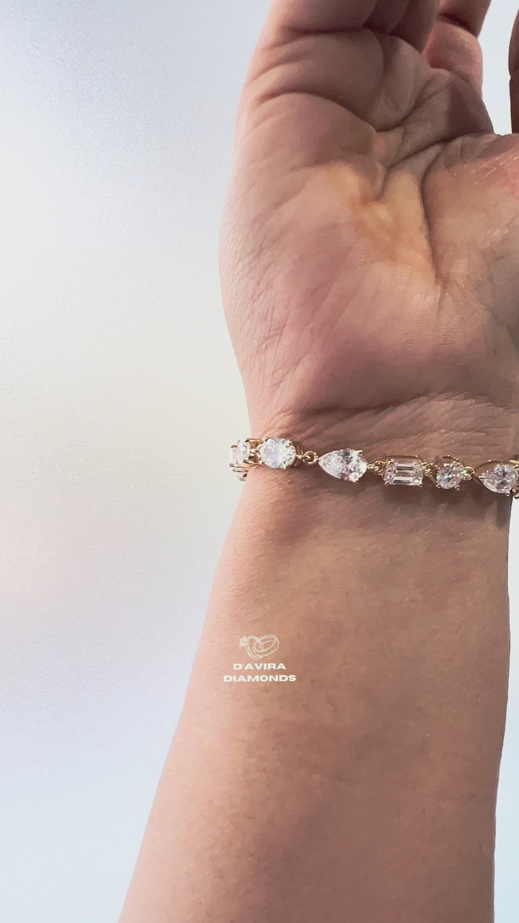 Multi shape Lab Grown Diamond Tennis Bracelet For Wife