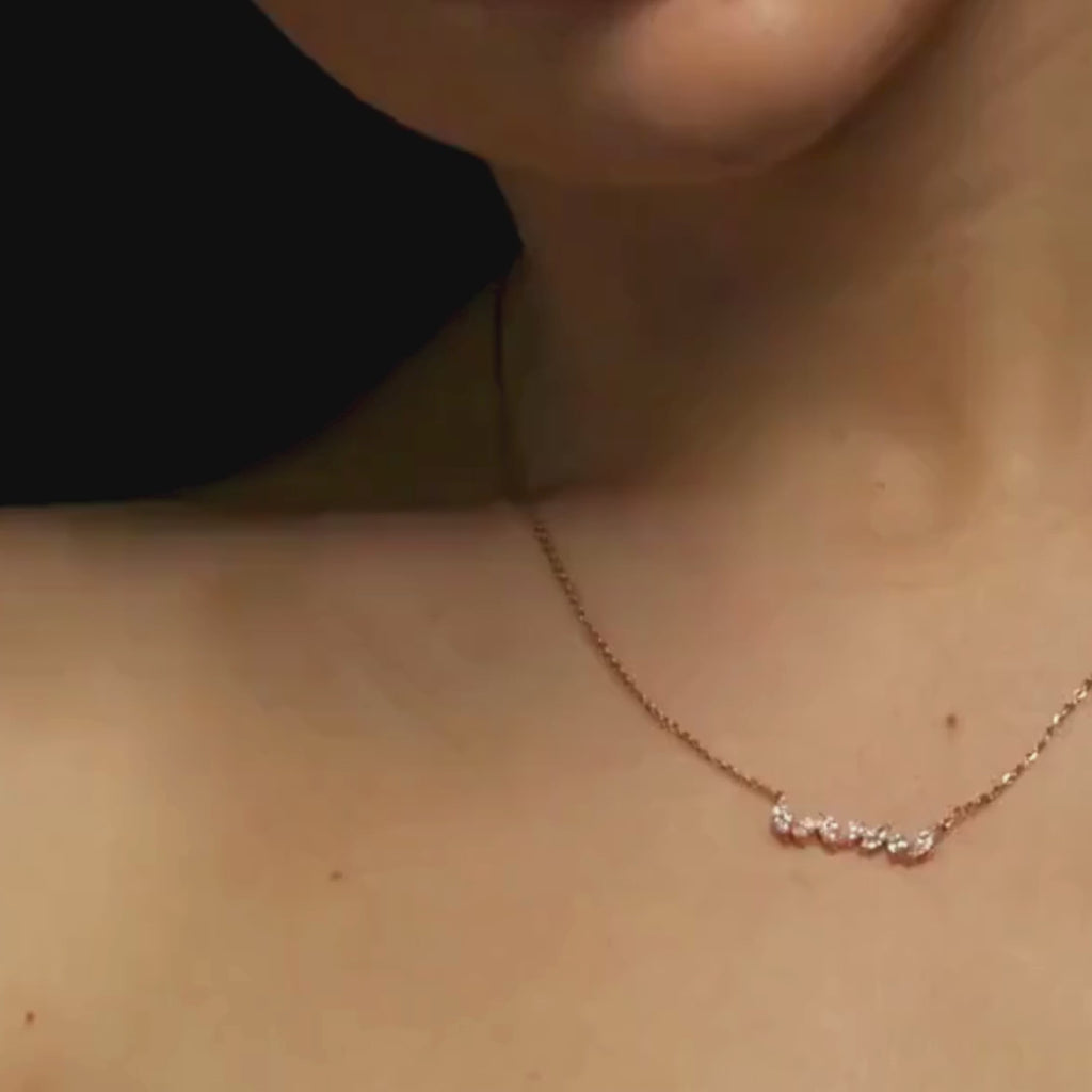 0.76 TCW Marquise Cut Lab Grown Diamond Gold Necklace, Dainty Jewelry