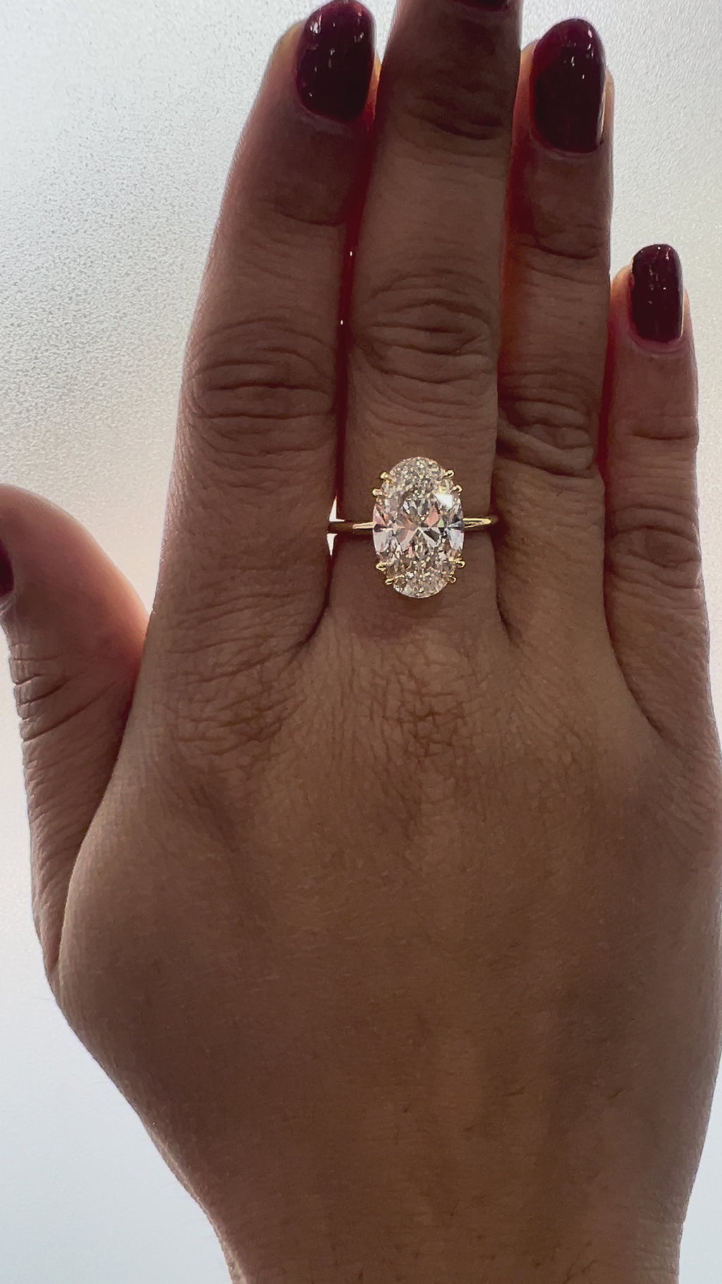 Oval Cut lab Diamond Solitaire Bridal Ring