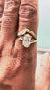 video of oval cut curved bridal set engagement ring for her