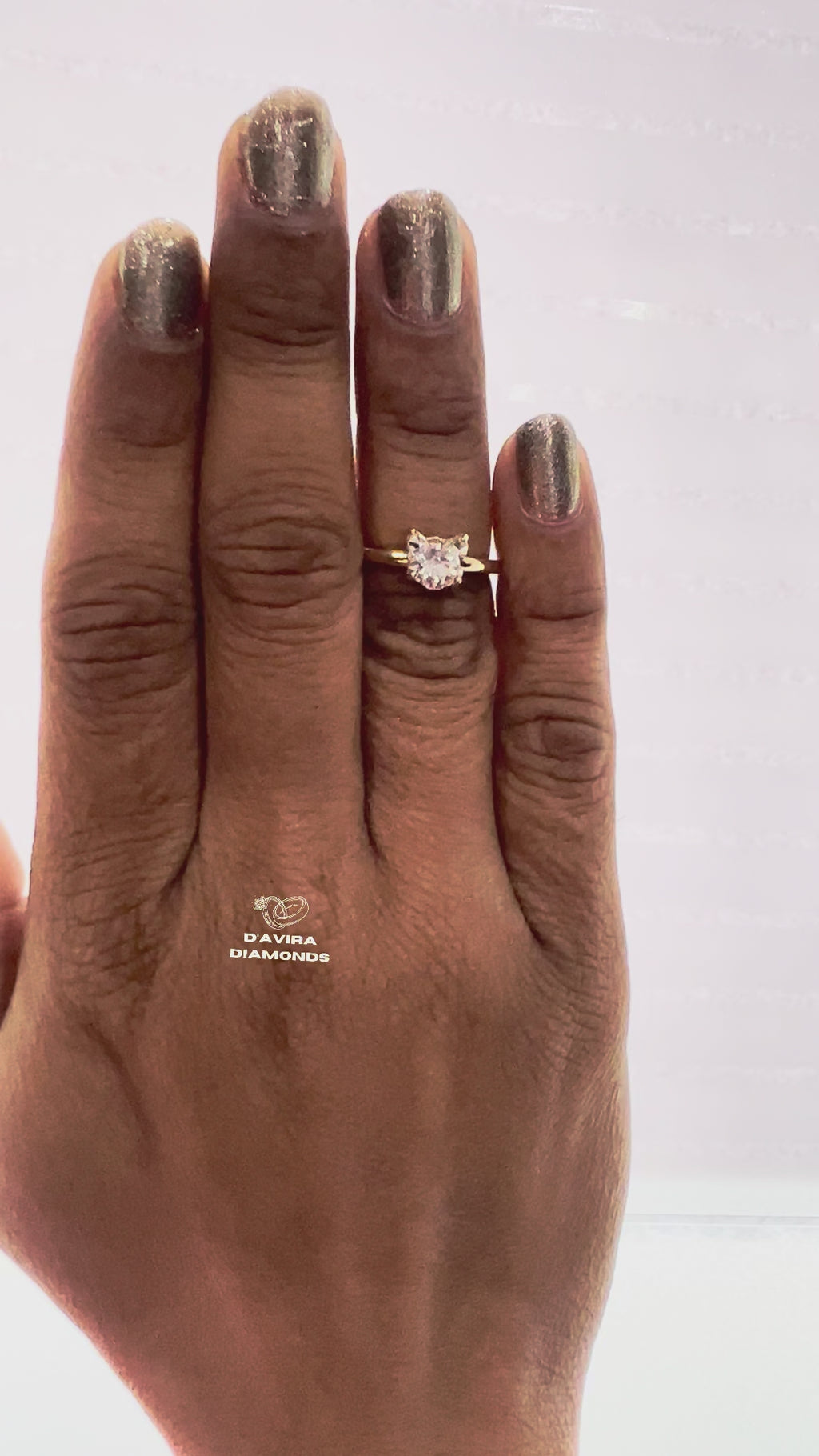 Fancy Cat Cut Lab Diamond Ring For Kids