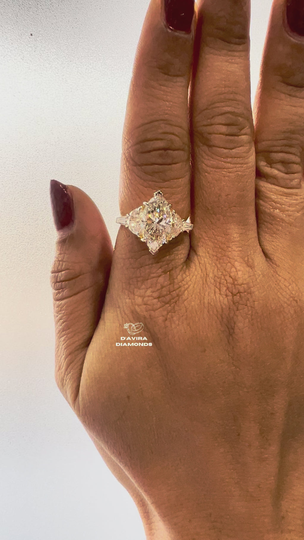 Five Stone Marquise Cut Lab Diamond  Wedding Ring