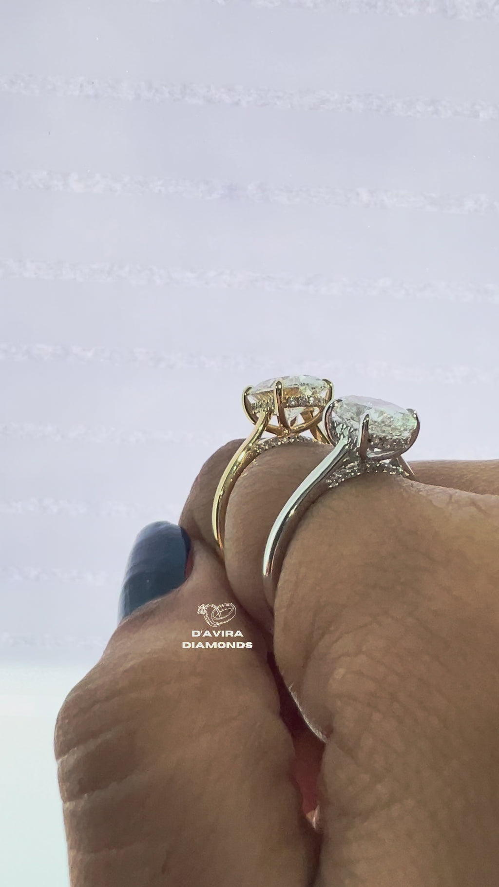 Oval Cut Hidden Halo Diamond Wedding Ring